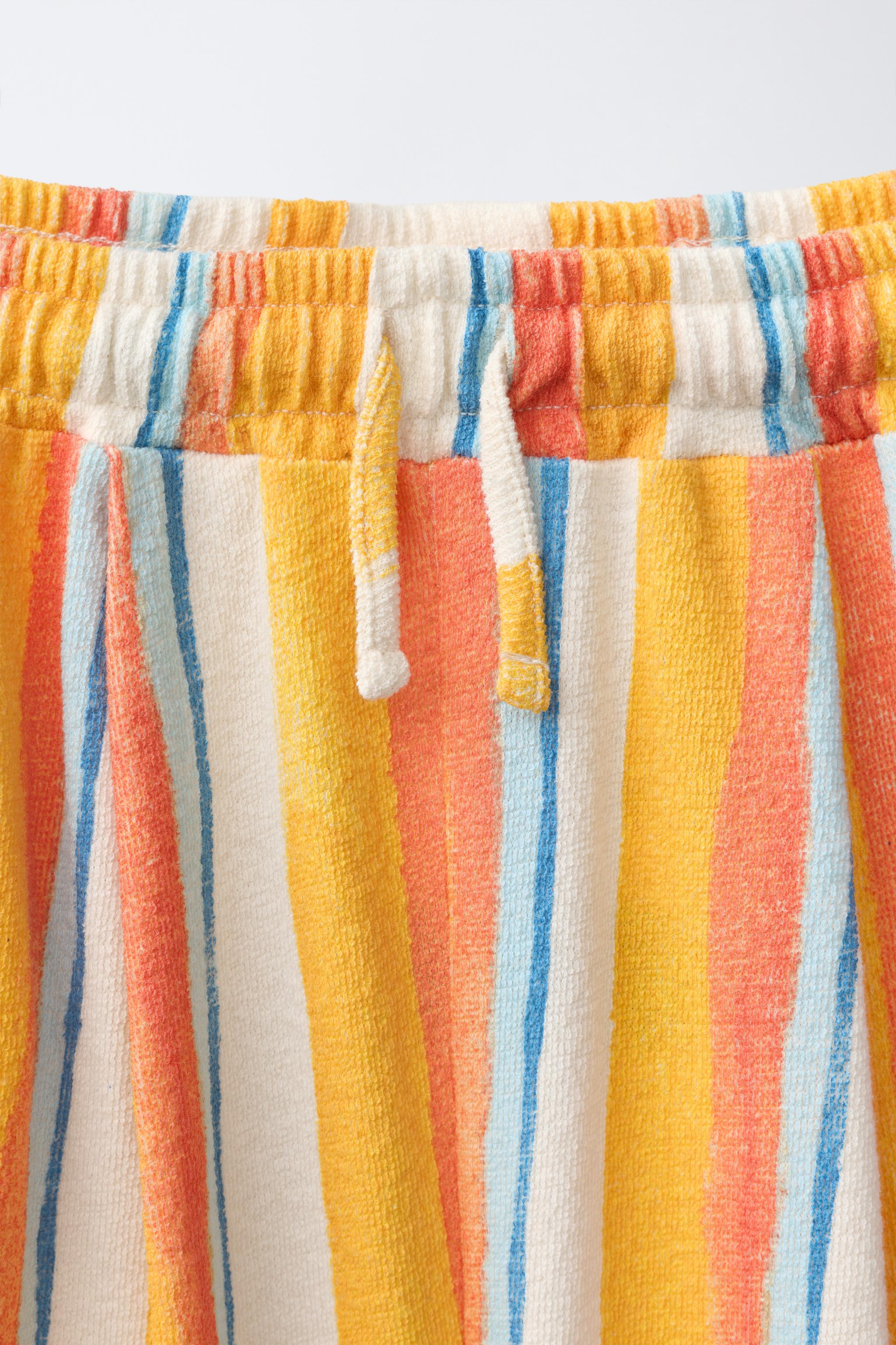 Детские шорты Zara CLARA CEBRIAN © STRIPED TERRYCLOTH SHORTS — фото 4