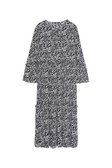 PRINTED MIDI DRESS