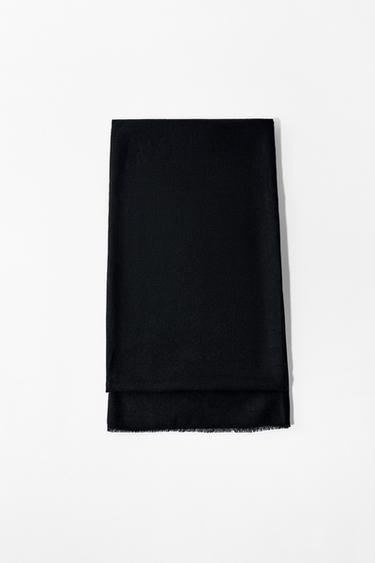Zara SOLID SOFT SCARF - Black