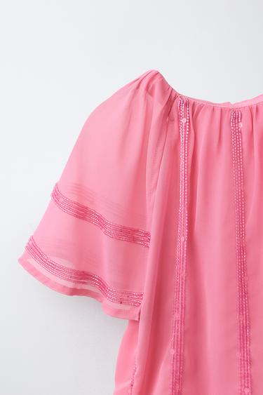 RHINESTONE JUMPSUIT - Pink by Zara - Image 2