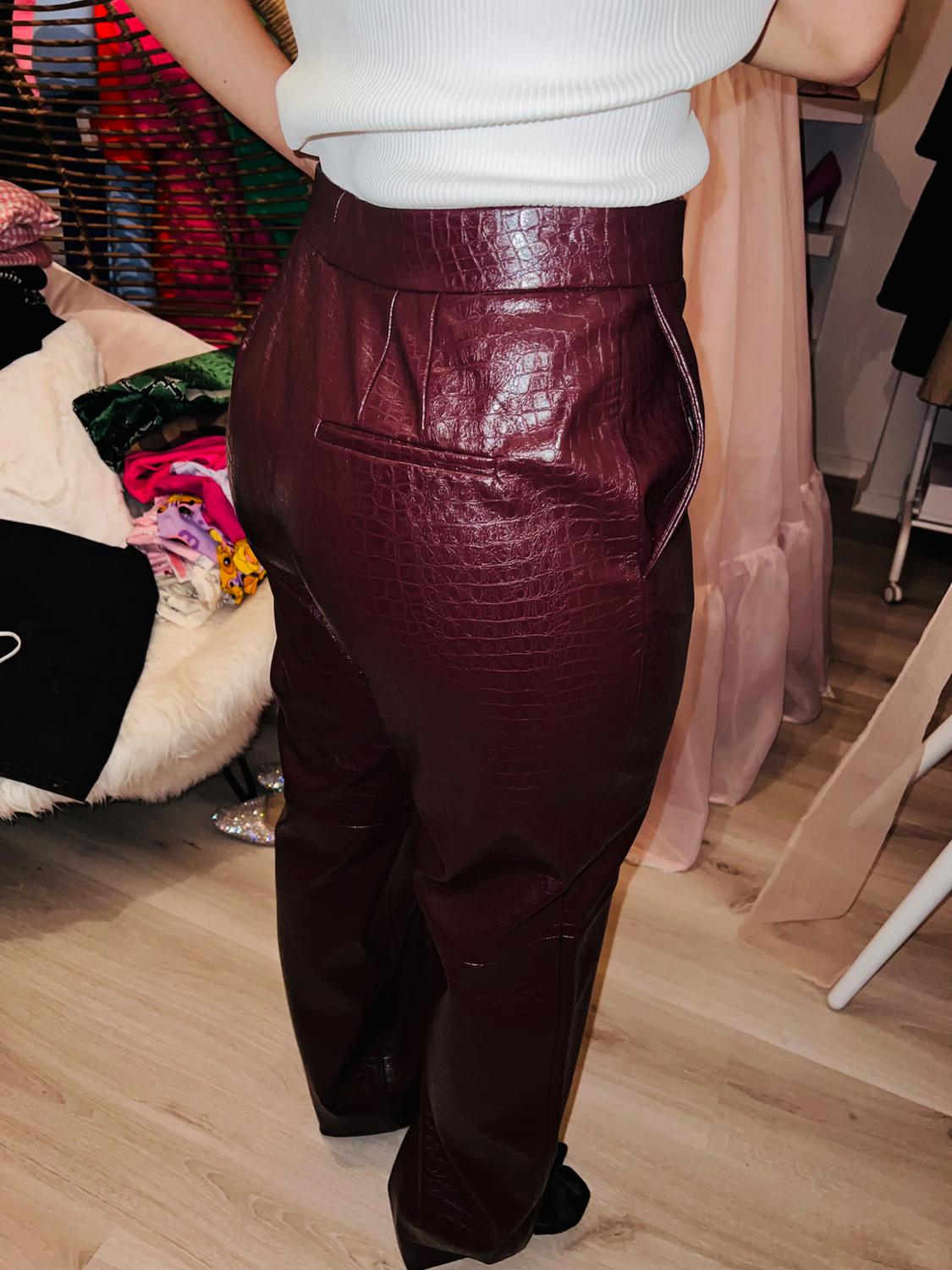 FAUX LEATHER TROUSERS - Image 4