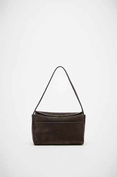 MINI SAC EN CUIR - Marron de Zara