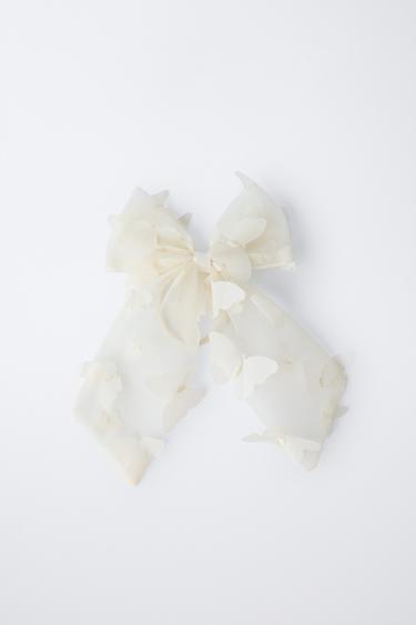 CHOUCHOU AVEC NŒUD ET PAPILLONS - Écru / Chiné de Zara - Image 3