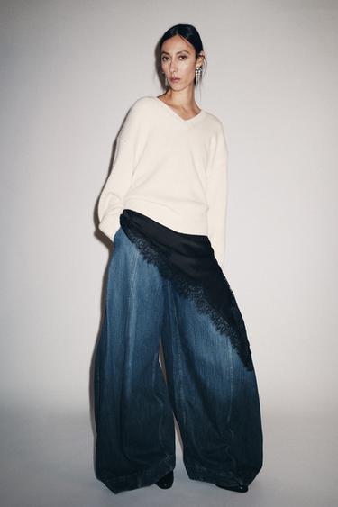 ZW COLLECTION BALLOON HIGH-WAIST JEANS - Blue by Zara