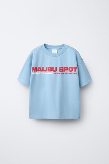 CAMISETA ESTAMPADO CIUDAD - Azul de Zara