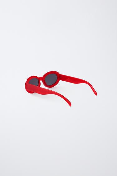 LUNETTES DE SOLEIL RONDES EN PLASTIQUE - Rouge de Zara - Image 2