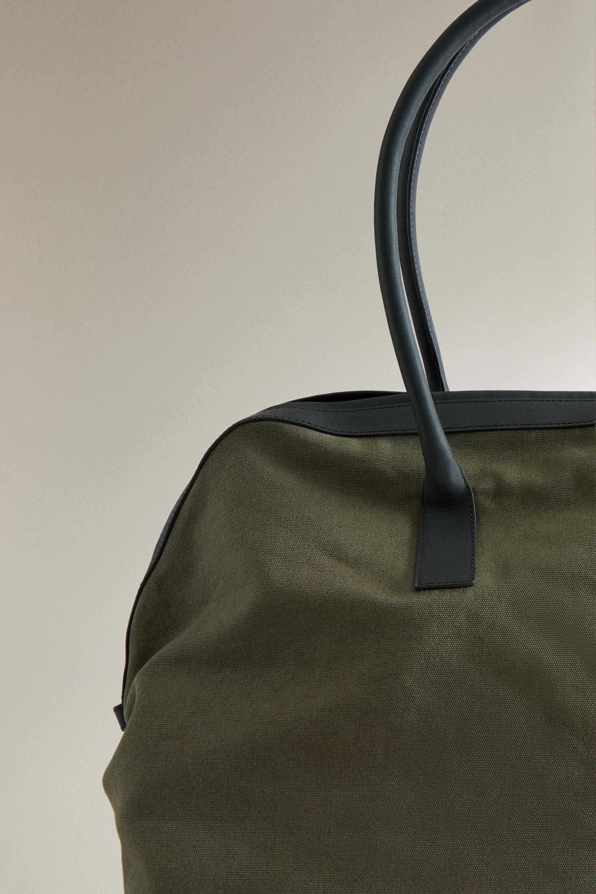 SAC WEEKENDER EN TOILE, CUIR ET DAIM