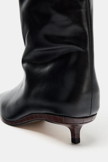 BOTTES HAUTES EN CUIR LIMITED EDITION - Noir de Zara - Image 9