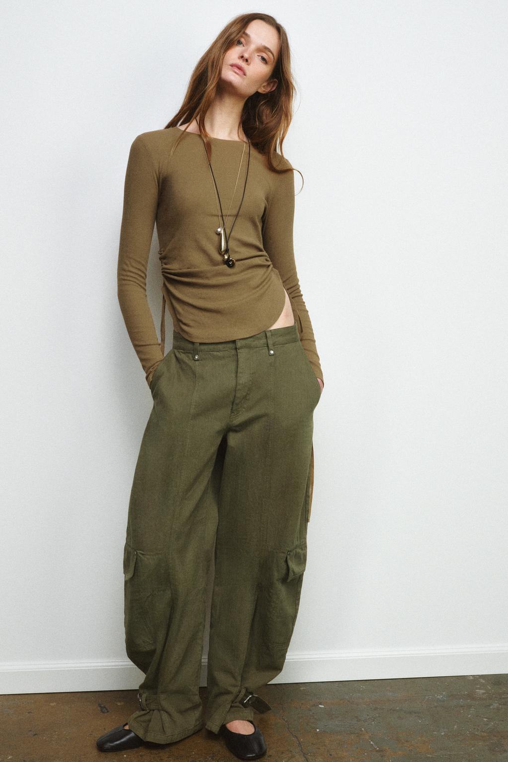 RUSTIC T-SHIRT WITH DRAWSTRINGS - image 2