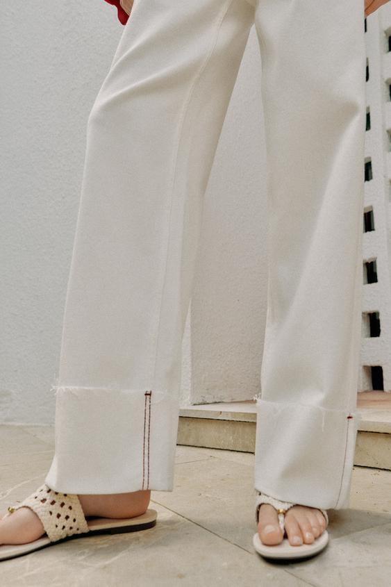 JEAN Z1975 BARREL TAILLE NORMALE REVERS - Blanc de Zara - Image 4