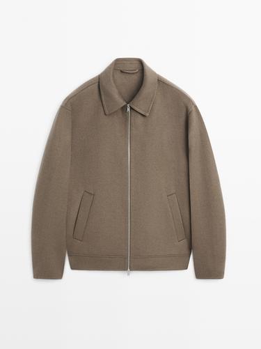 Blouson poches mélange laine - Verdâtre de Zara