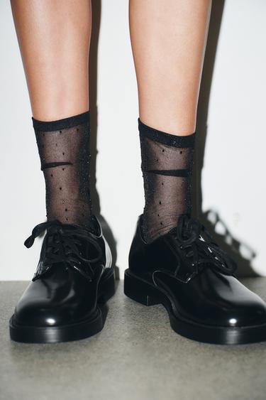LACE-UP DERBY SHOES - Black by Zara - Image 0