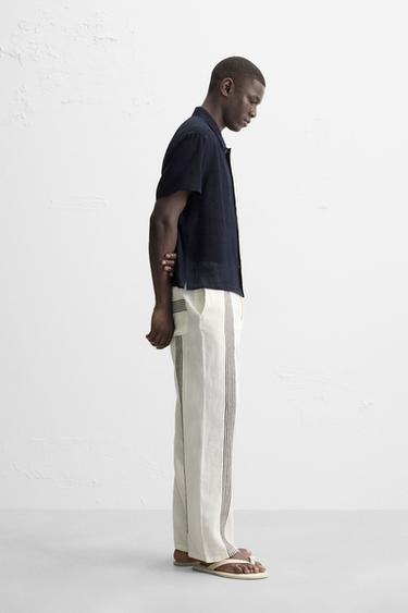 CHECK JACQUARD SHIRT - Blue by Zara - Image 3