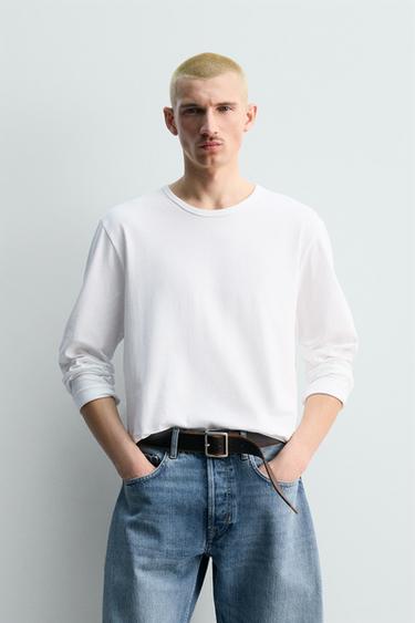 Zaras LÅNGÄRMAD TRÖJA - Vit