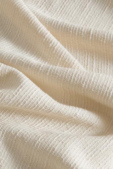 Zara TEXTURED BEDSPREAD - Ecru