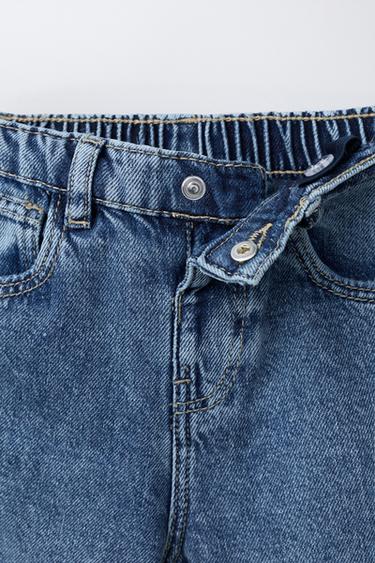 JEANS SUPER BARREL DÉCHIRÉ - Bleu nuit de Zara - Image 2
