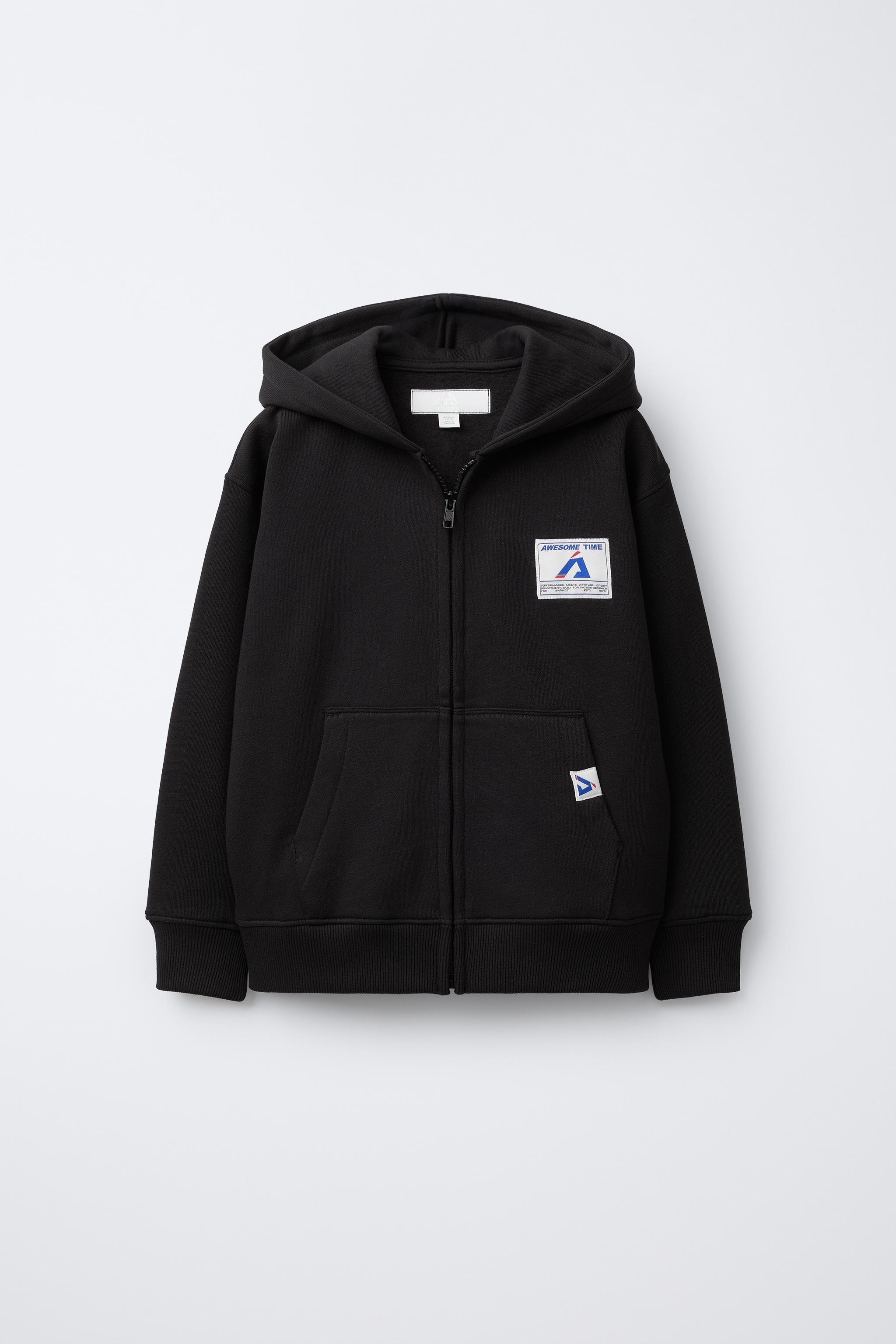 ZIPPERED LABEL JOGGING JACKET