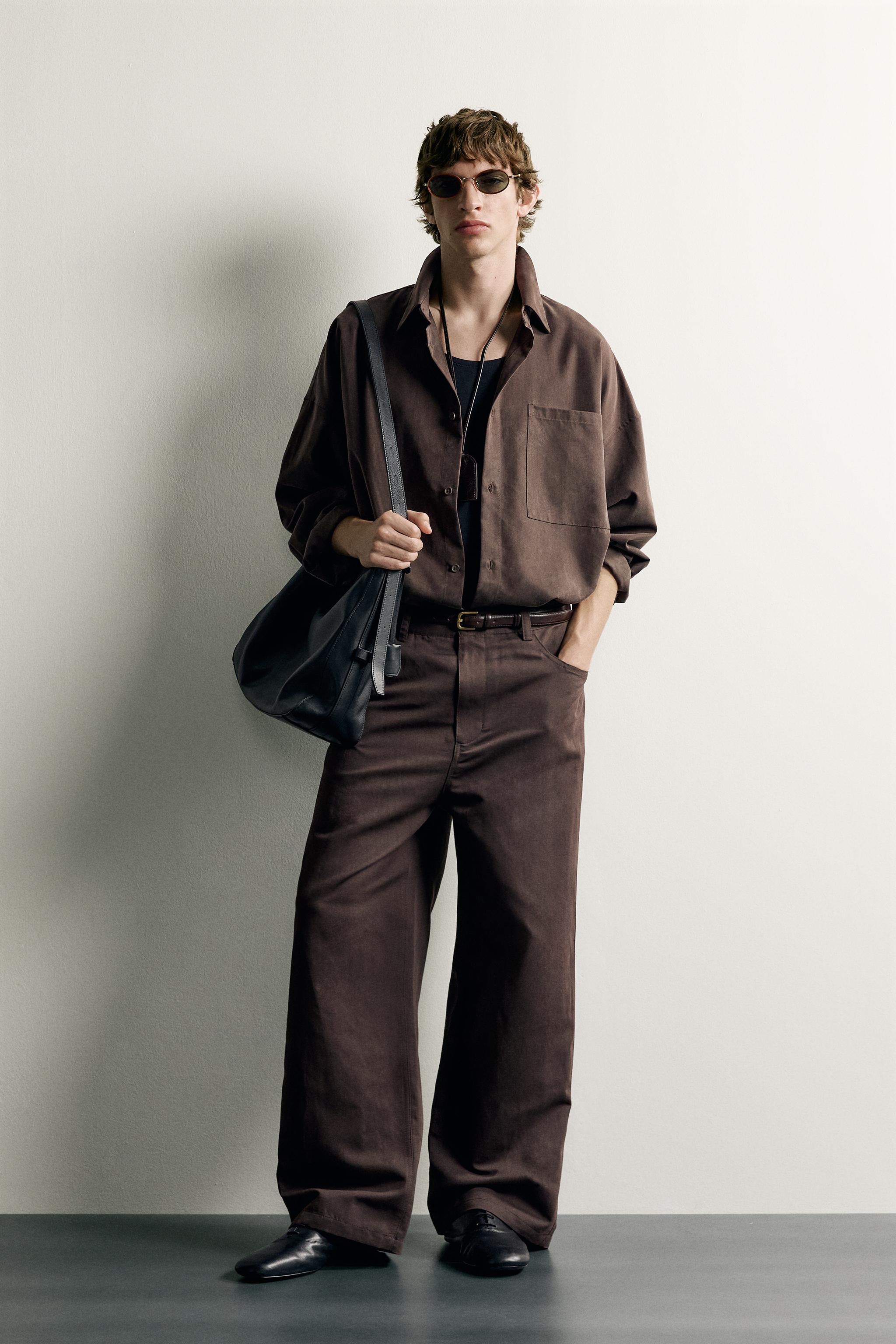 Zara PAMUK - KETEN RELAXED FIT PANTOLON