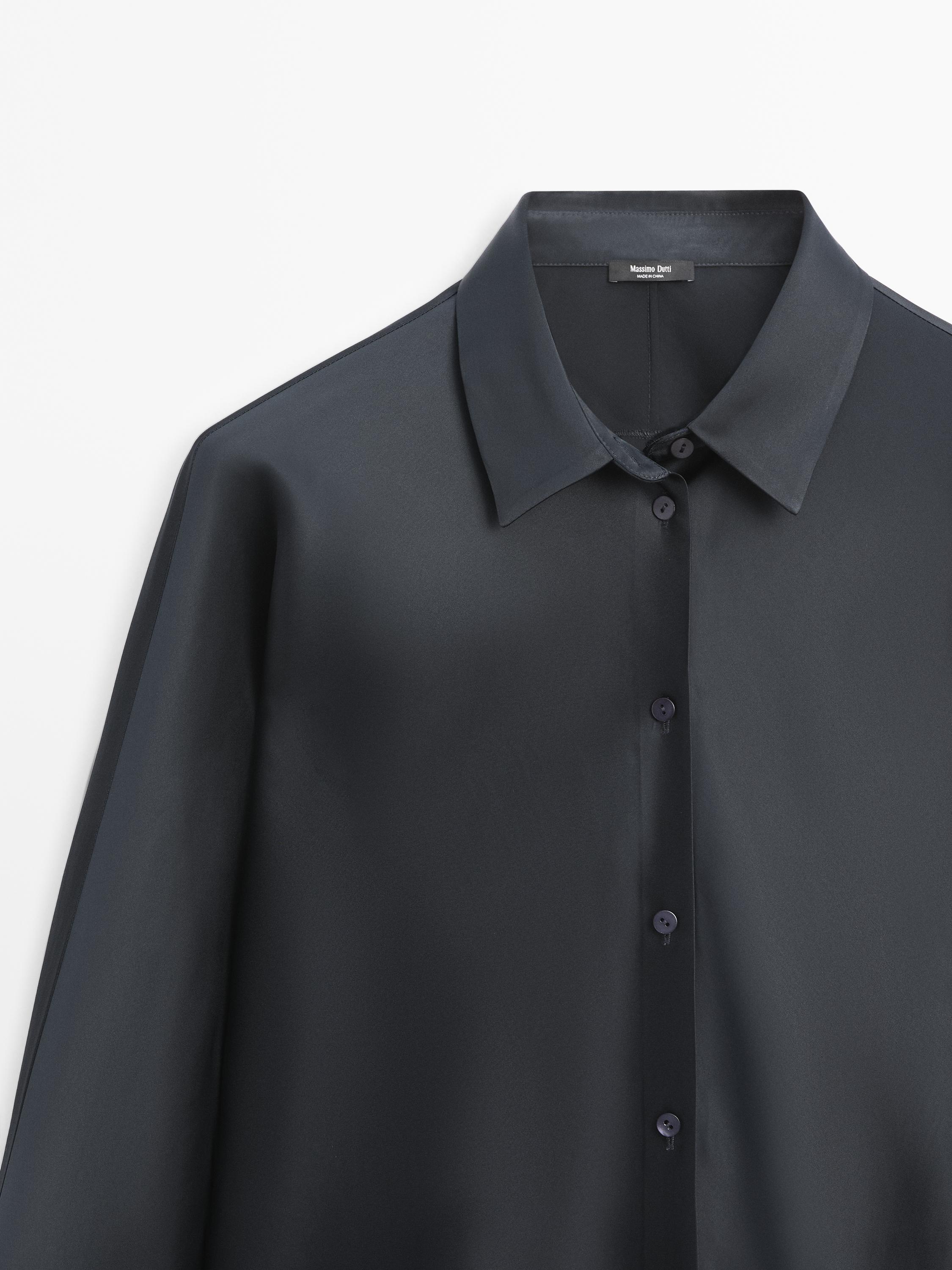 Flowing satin shirt