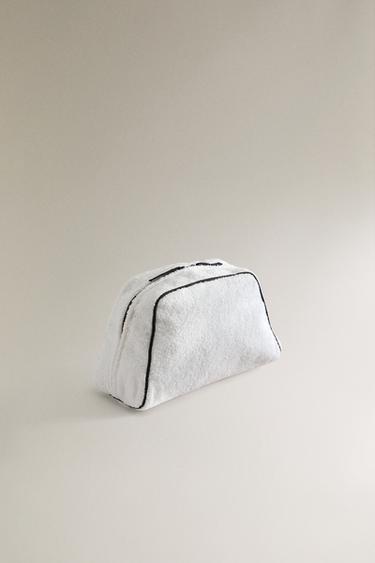 TROUSSE DE TOILETTE SERVIETTE DE BAIN LISERÉ - Blanc de Zara - Image 1