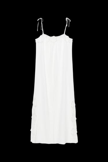 LONG CROCHET DRESS - White by Zara