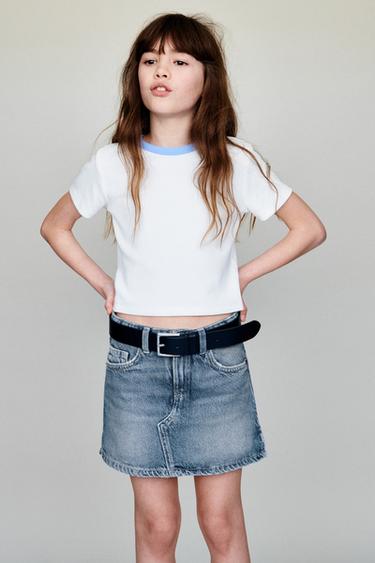 DENIM BERMUDA SKIRT - Light blue by Zara