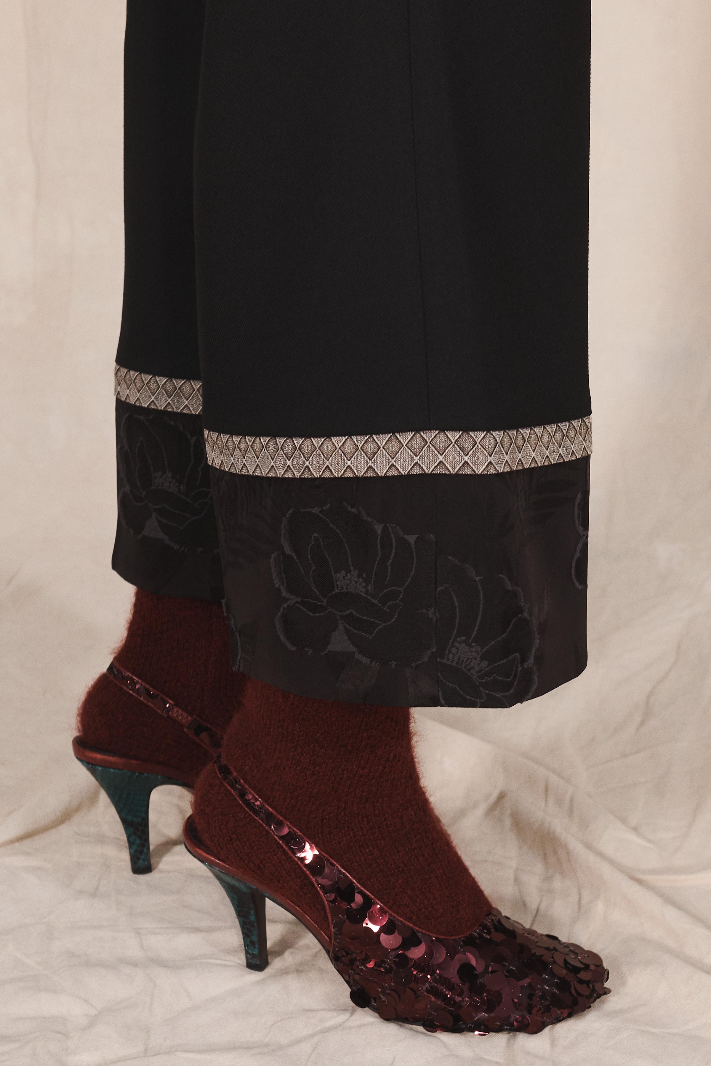 LIMITED EDITION CONTRAST JACQUARD PANTS