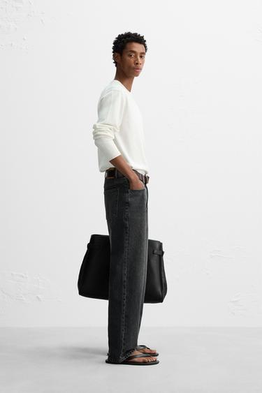 PULL EN COTON ET CHANVRE - Blanc cassé de Zara - Image 3