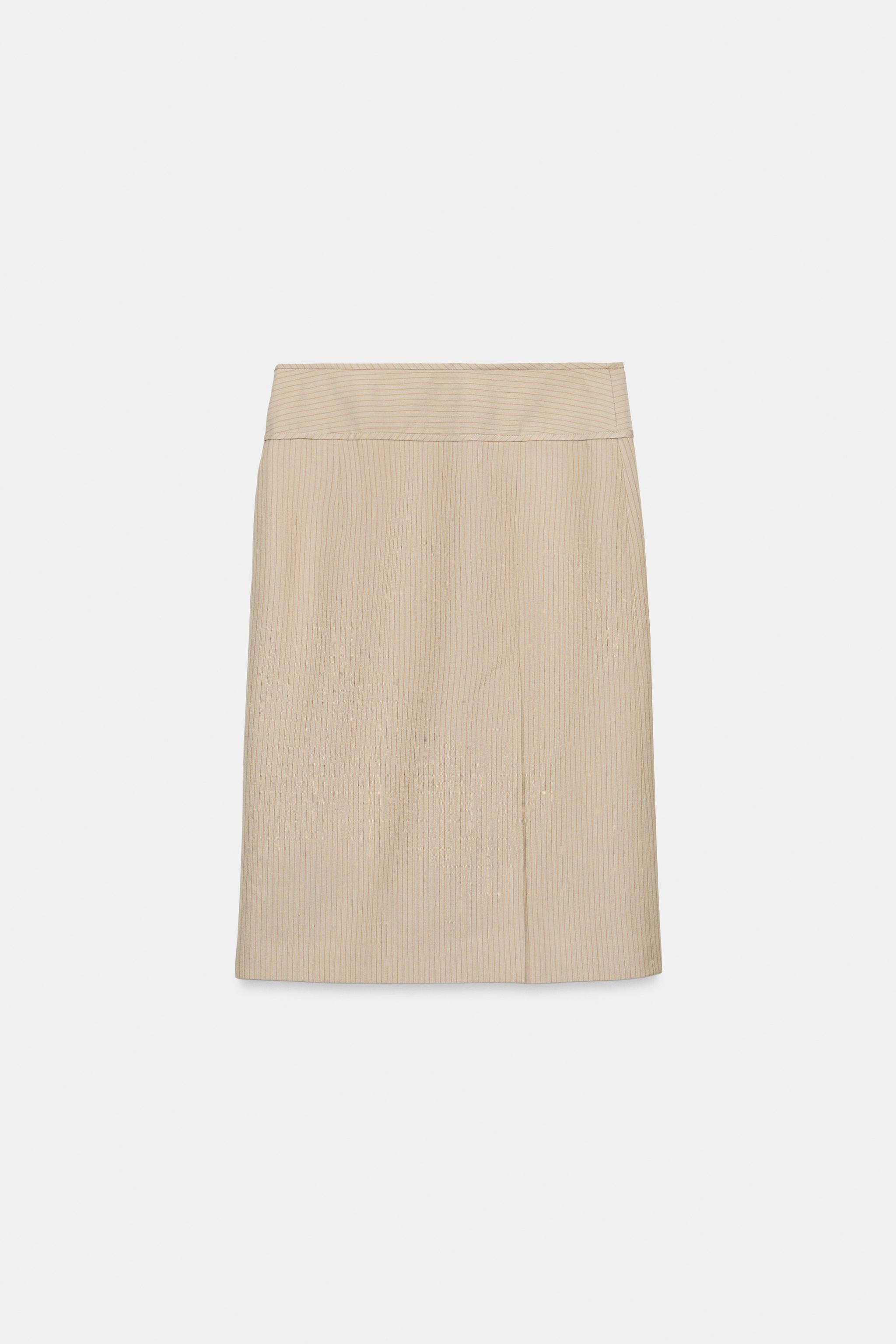 ZW COLLECTION STRIPED STRAIGHT SKIRT