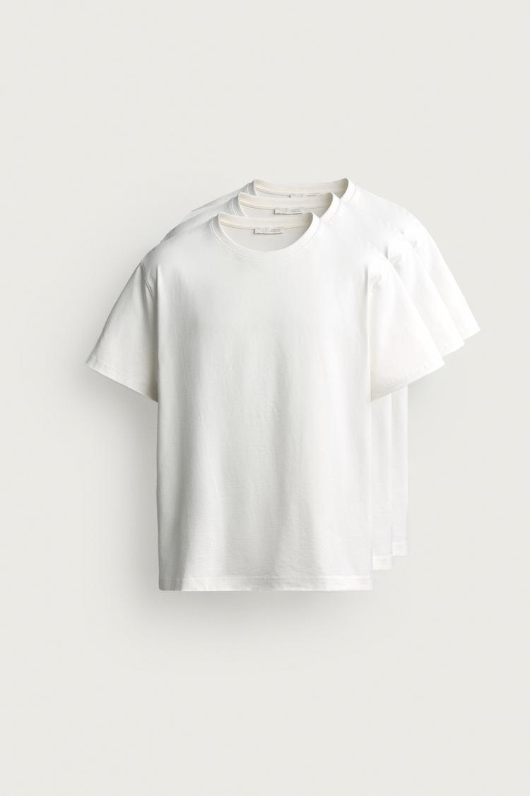 PACK OF 3 MEDIUM WEIGHT BASIC T-SHIRTS /02