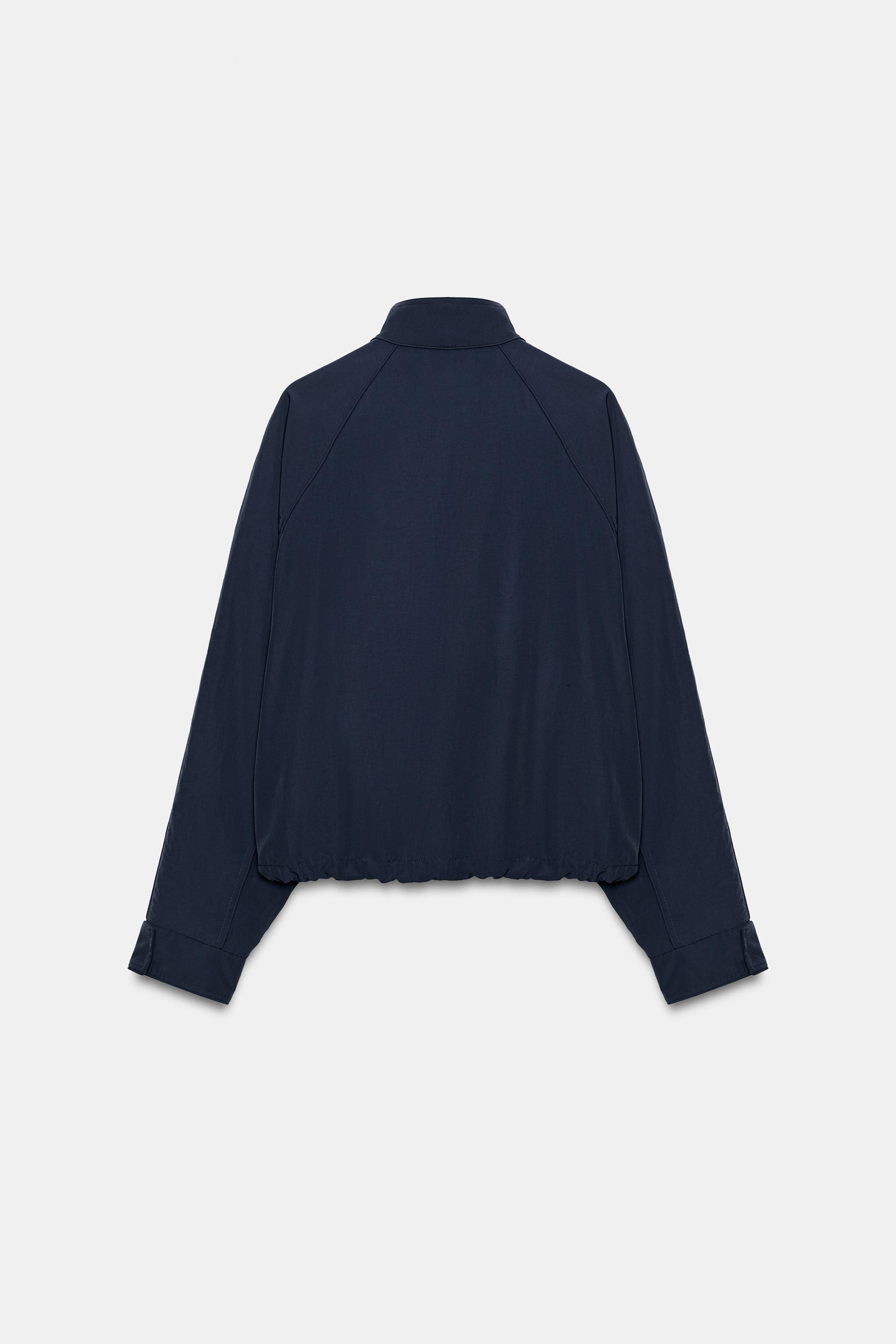 Женские куртки Zara TECHNICAL FABRIC COMBINED JACKET — фото 8