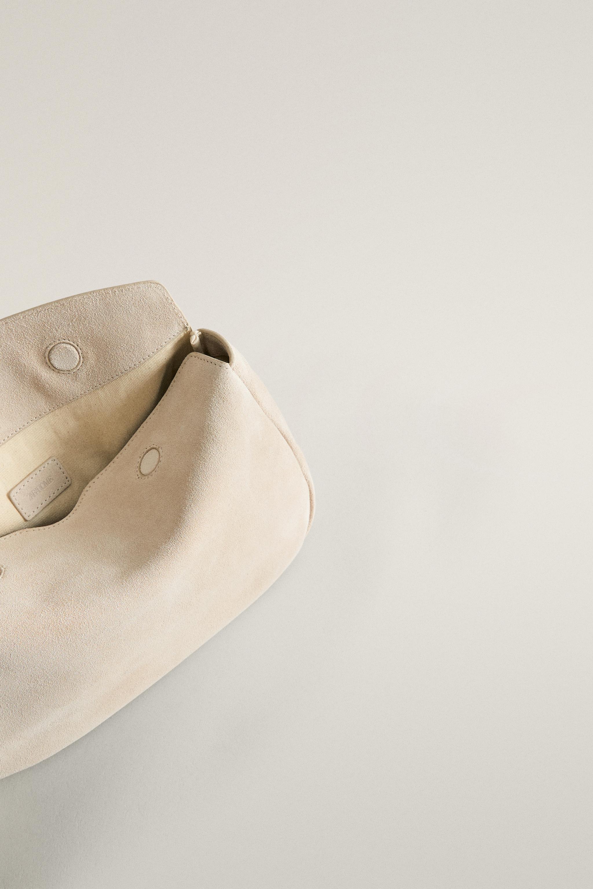 LARGE LEATHER SPLIT CLUTCH MAKEUP BAG