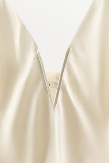 SATIN CAMISOLE TOP - Ecru by Zara - Image 9