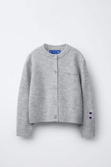 Zara CHAMPION ® X ZARA PATCH CARDIGAN - Gray marl