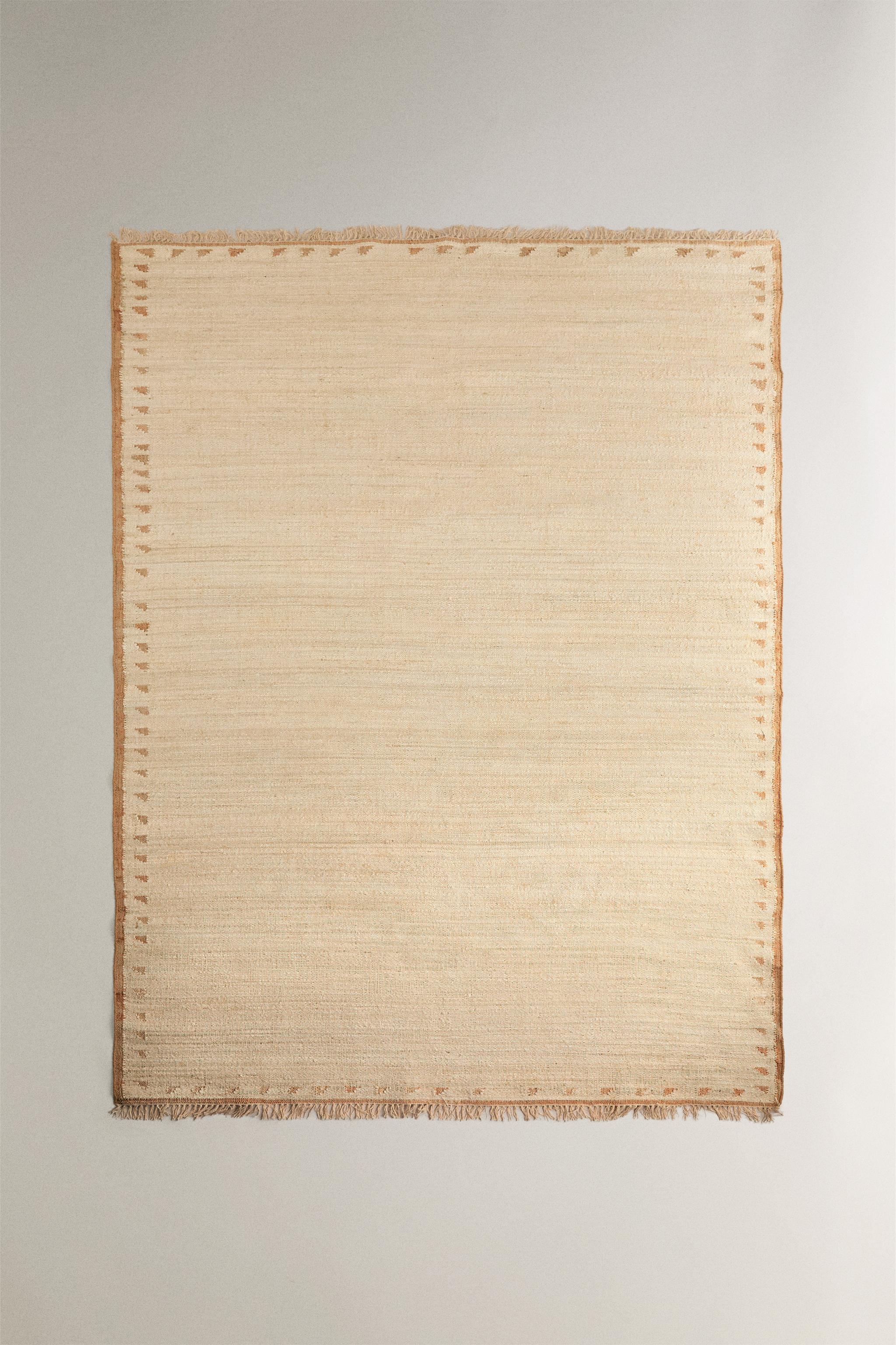 TAPIS JUTE COTON FRANGES