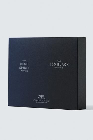 Zara MAN 800 BLACK WINTER EDP + MAN BLUE SPIRIT WINTER EDP 2X90ML (3.04 FL.OZ) - TINTED LEATHER