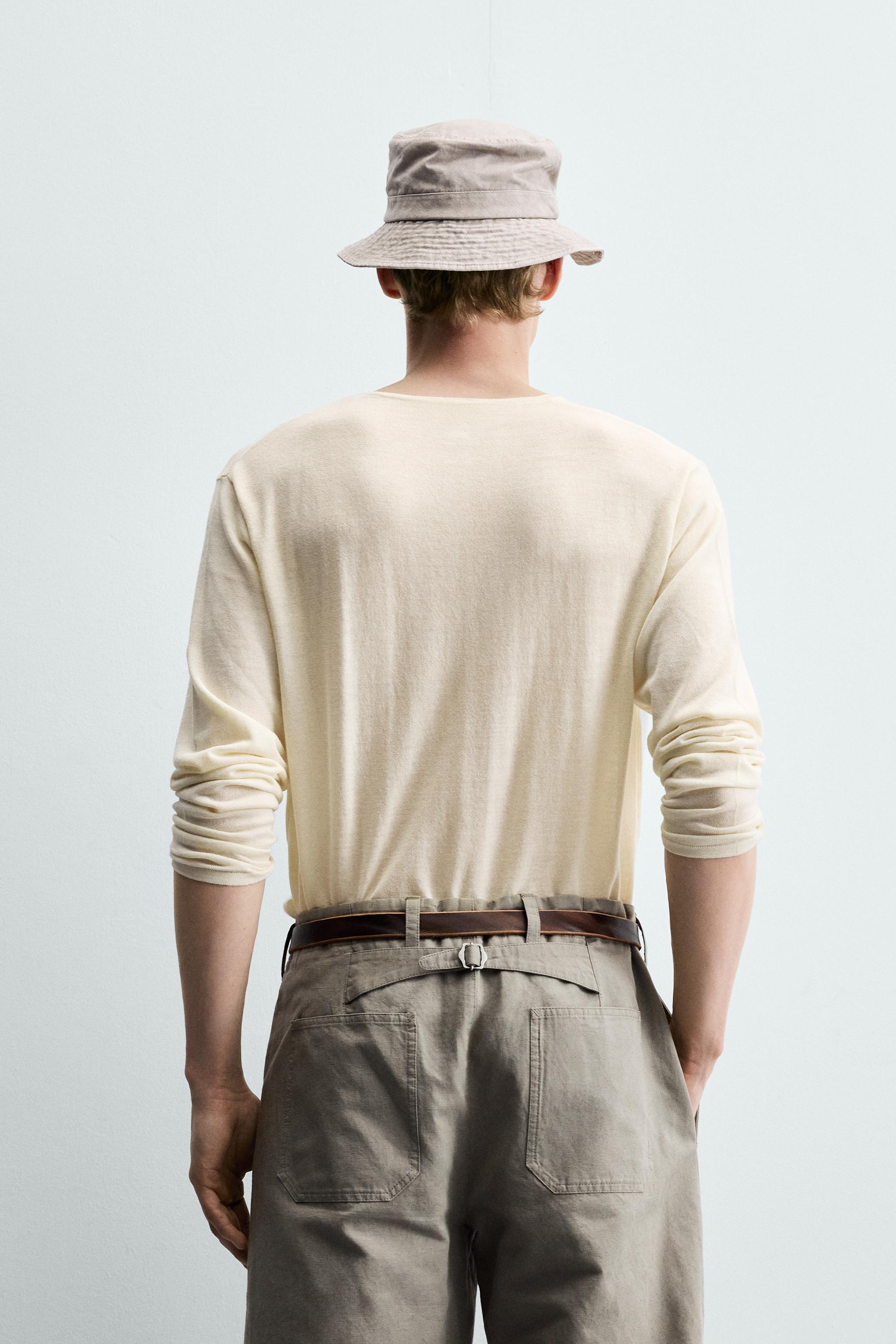 PULL COL TUNISIEN LAINE - COTON