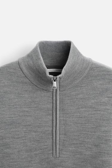PULLOVER MIT ROLLKRAGEN - Grau von Zara
