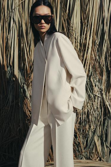 ZW COLLECTION CROPPED TROUSERS WITH SEAMS - Light beige by Zara - Image 7