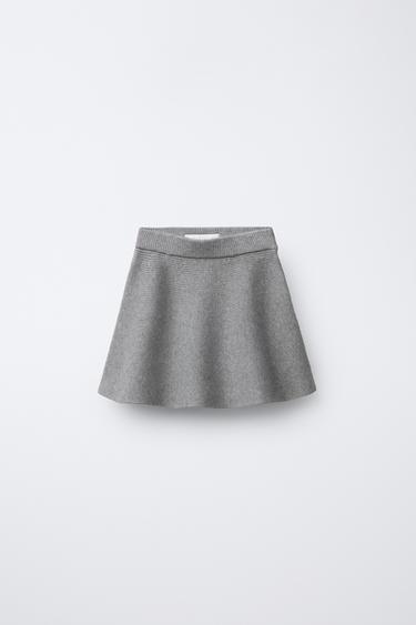 KNIT SKIRT - Grey by Zara - Image 0