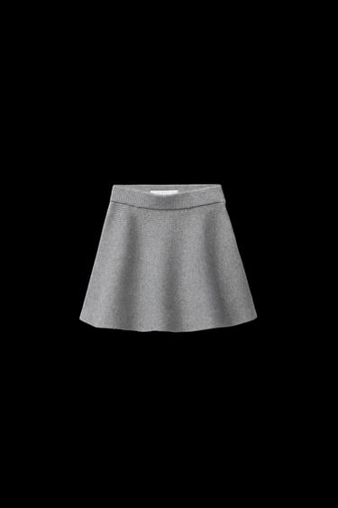 KNIT SKIRT - Grey by Zara - Image 0
