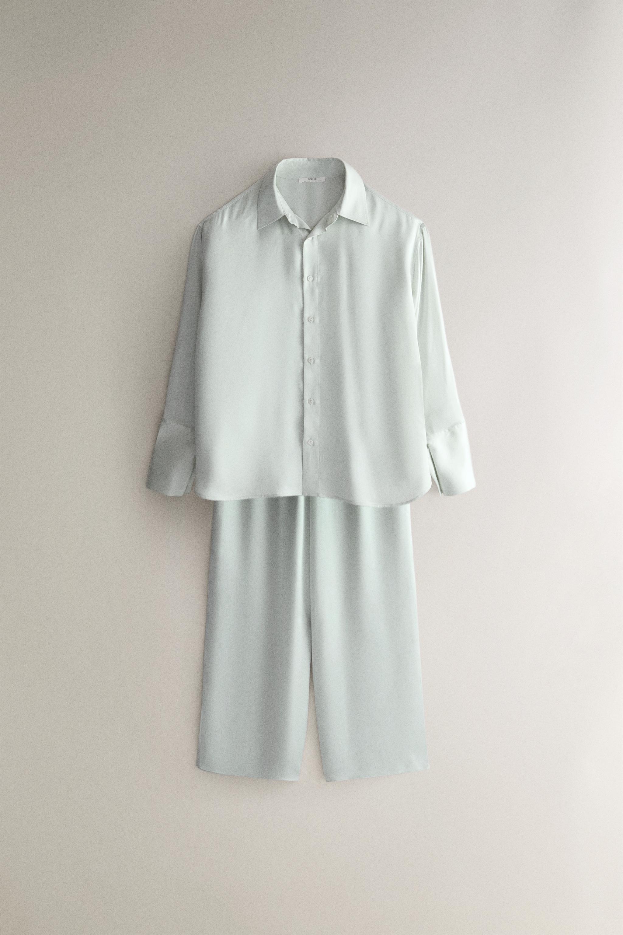 Женские рубашки Zara MULBERRY SILK SHIRT — фото 4
