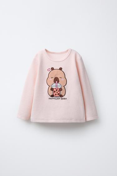 1 1/2-6 ANS/ PYJAMA EN VELOURS CAPIBARA CAPYFUN © - Rose de Zara - Image 1