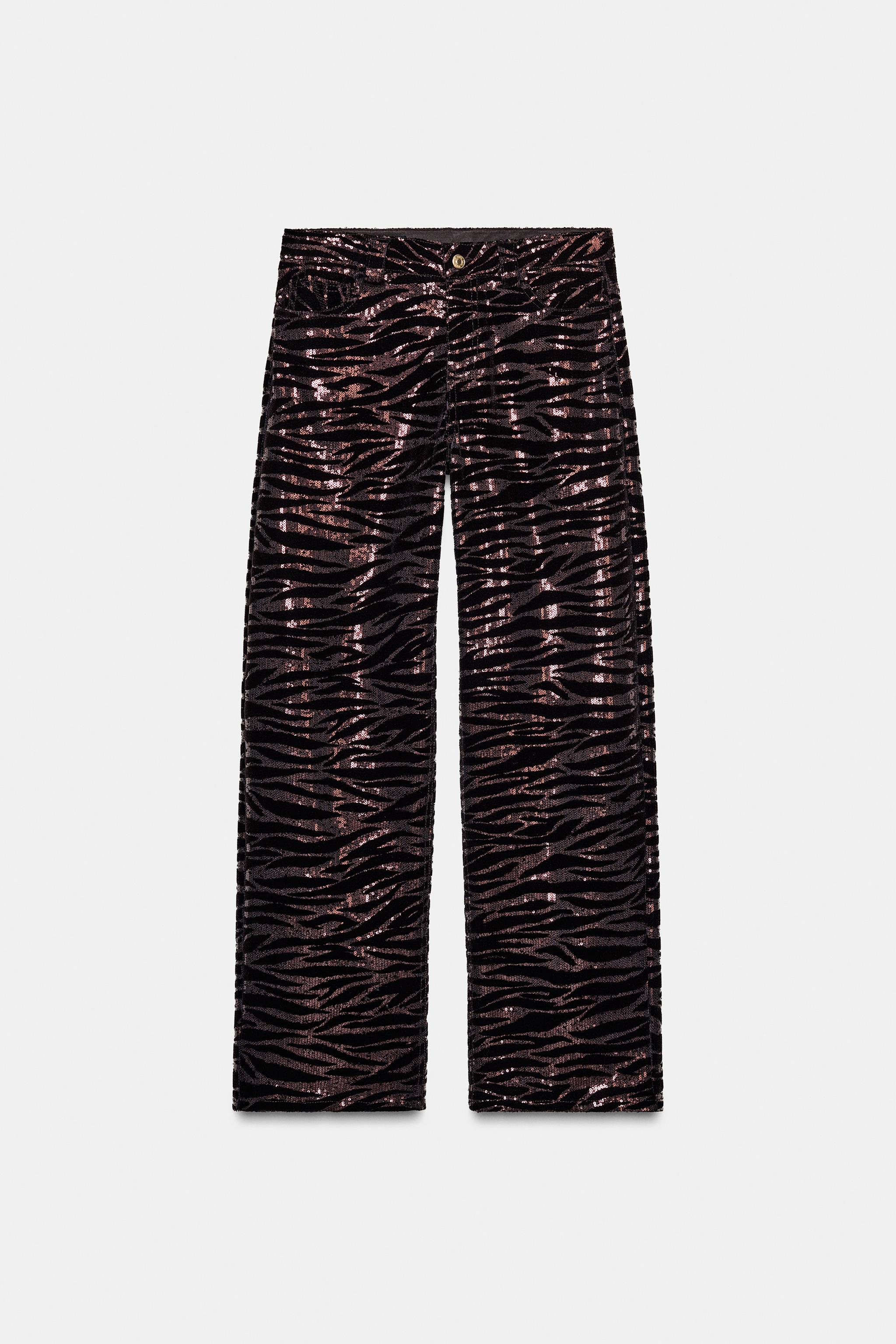 PANTALON VELOURS ET PAILLETTES