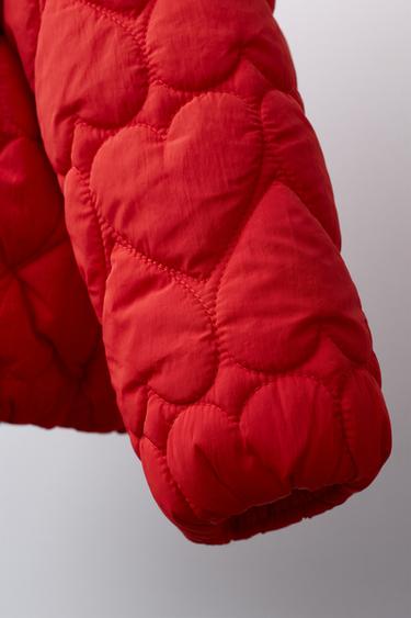 BLOUSON MATELASSÉ CŒURS - Rouge de Zara - Image 5