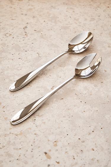 ENSEMBLE COUVERTS SALADE CLASSIQUE (LOT DE 2) - Acier de Zara - Image 5
