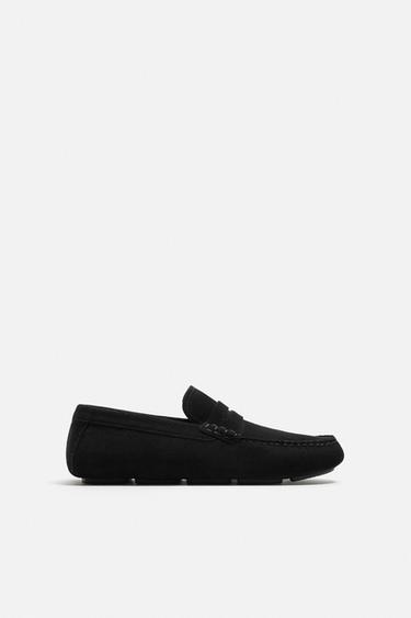 CASUAL LEATHER LOAFERS - Black by Zara