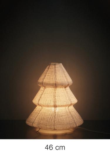 LINEN CHRISTMAS TREE LAMP (46 CM) - Ecru by Zara
