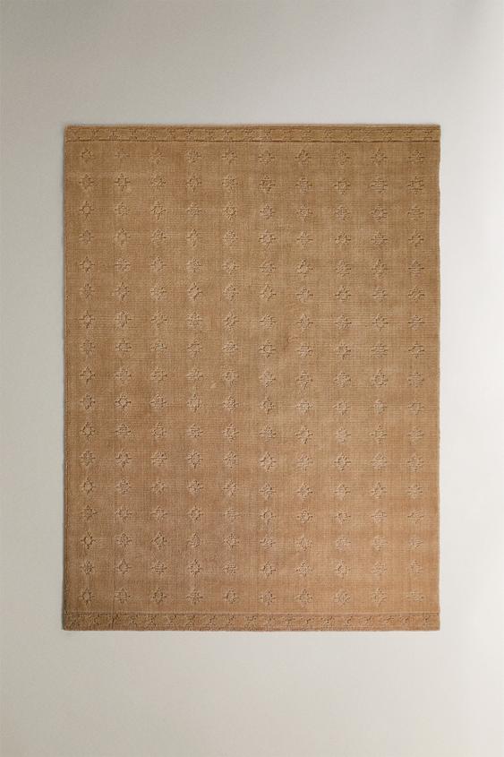 DIAMOND WOOL RUG - Beige | ZARA Turkey