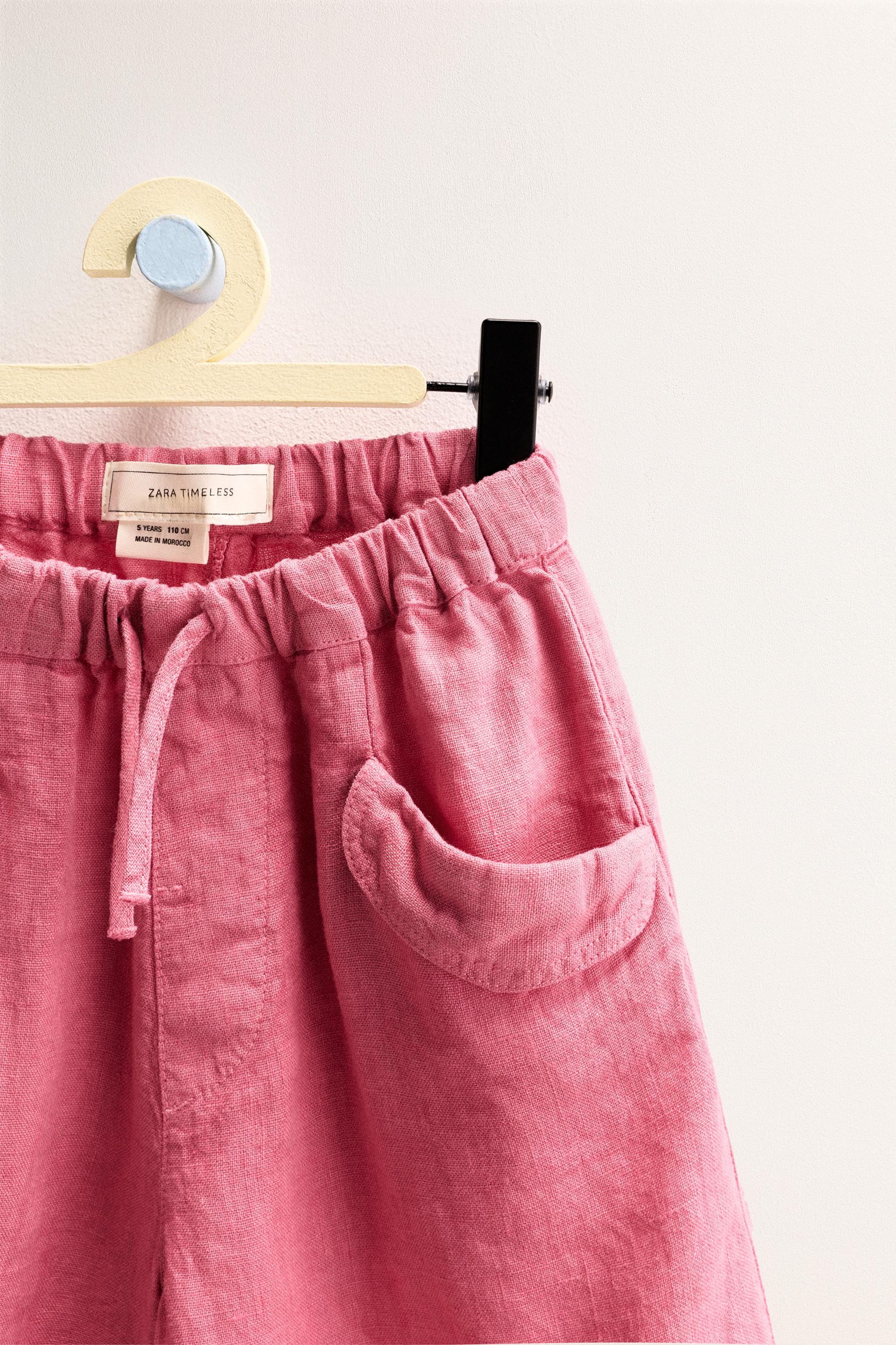ZARA TIMELESS - PLAIN 100% LINEN SHORTS